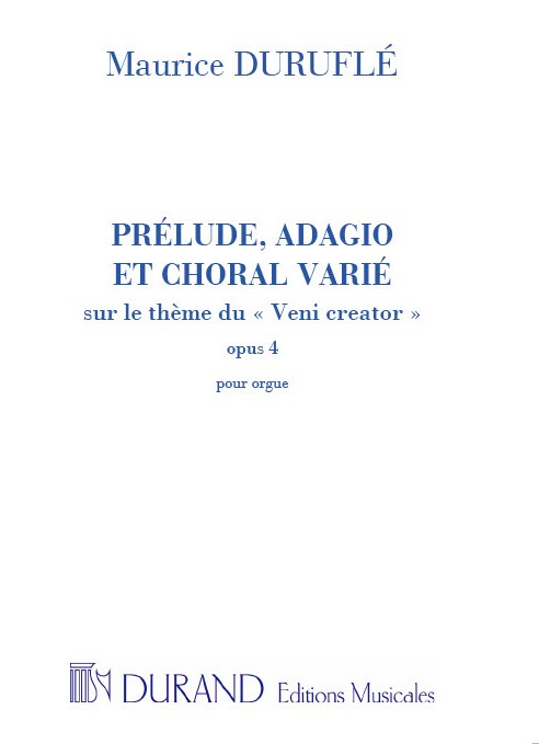Prélude, Adagio Et Choral Varié Op.4, Organ. 9790044051311