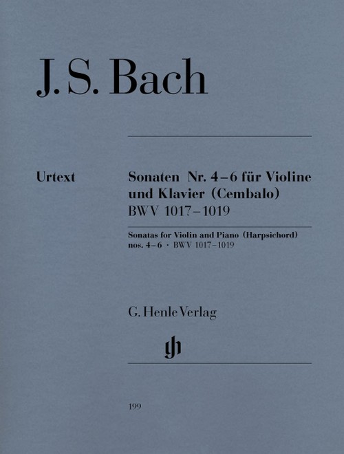 Sonaten Nr. 4-6 für Violine und Klavier (Cembalo), BWV 1017-1019. 9790201801995