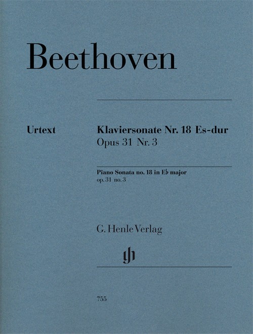 Klaviersonate Nr. 18, Es-dur, opus 31 Nr. 3 = Piano Sonata Nr. 18, Eb major, op. 31 Nr. 3. 9790201807553