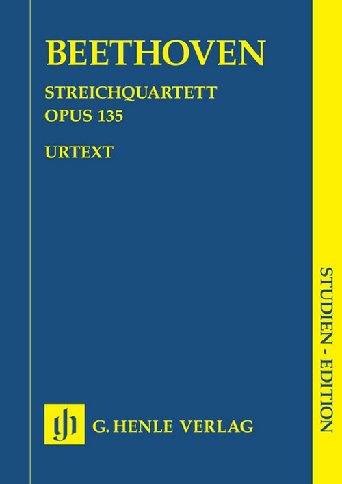 Streichquartett, F major, opus 135. Urtext. Studien Edition. 9790201897448