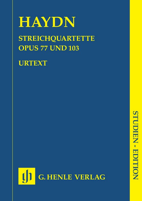 Streichquartette Heft XI: Lobkowitz-Quartette Opus 77 und letztes Quartett Opus 103. Urtext, Studien Edition