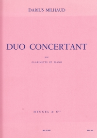 Duo concertant, pour clarinette et piano. 9790047315649