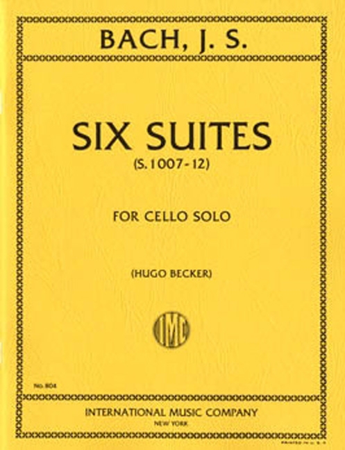 Six Cello Suites BWV 1007-1012, for cello. 9790220406645