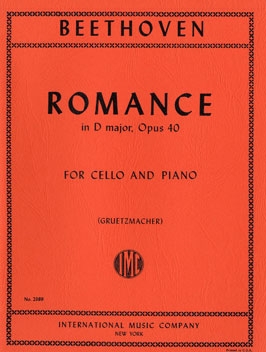Romance No. 1 G major Op. 40, for Cello an Piano