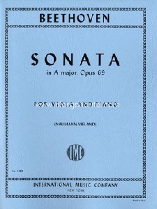 Cello Sonata A major op. 69, for viola and piano. 9790220410574