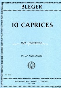 10 Caprices, for Solo Trombone or Tuba. 9790220413988