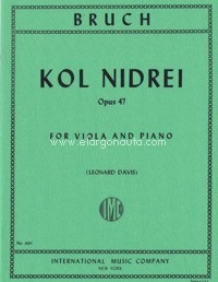 Kol Nidrei, op. 47, for Viola and Piano. 9790220413025