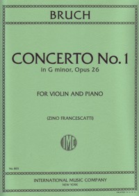 Concerto No. 1 G minor, op. 26, for Violin and Piano