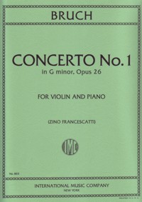 Concerto No. 1 G minor, op. 26, for Violin and Piano