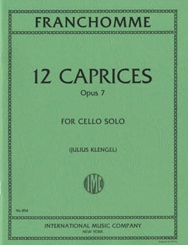 12 Caprices op. 7, for cello