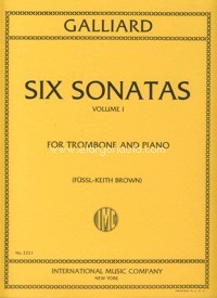 Six Sonatas Vol. 1, for Trombone and Piano