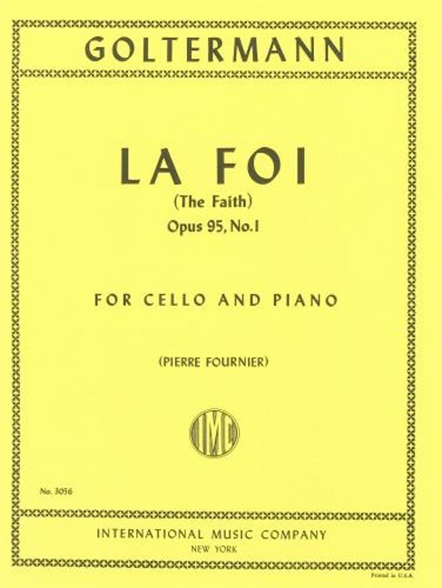 La Foi op. 95/1, for Cello and Piano