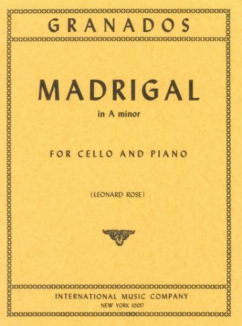 Madrigal A Minor, for Cello and Piano