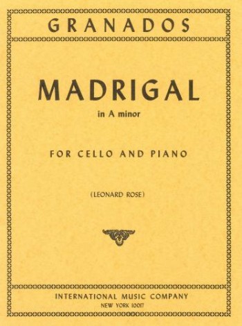 Madrigal A Minor, for Cello and Piano. 9790220414671