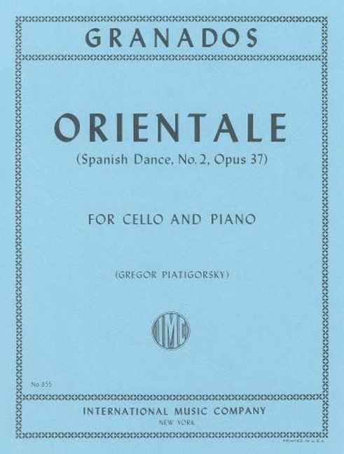 Orientale, for Cello and Piano. 9790220405600