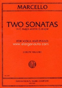 Two Sonatas G major & C major, for viola and piano. 9790220416156