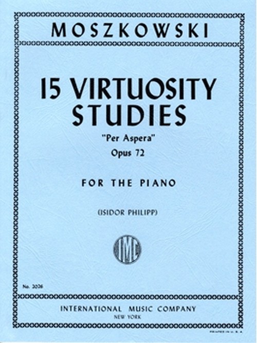 Virtuosity Studies Ad aspera op. 72, for piano. 9790220415951