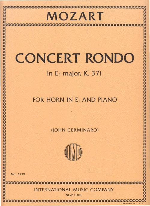 Concert Rondo in Eb major, K.371, for Horn and Piano