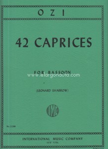 42 Caprices, for Basson. 9790220418105