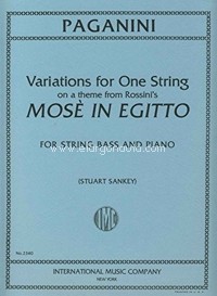 Variations on One String on A, for String Bass and Piano. 9790220418419