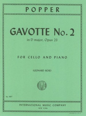 Gavotte No. 2 Op. 23, for Cello and Piano