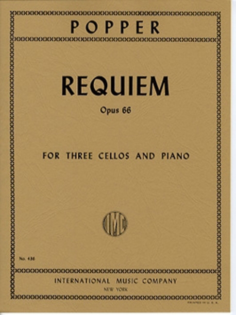 Requiem op. 66, for 3 Cellos and Piano. 9790220404115