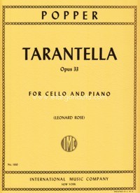 Tarantella Op. 33, for Cello and Piano. 9790220412646