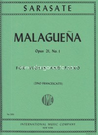 Malagueña op. 21/1, for violin and piano. 9790220420528