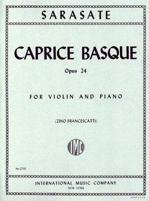 Caprice Basque op. 24, for violin and piano. 9790220420993