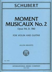 Moment Musicaux No. 2 op. 94 D780, for Violin and Guitar. 9790220427398