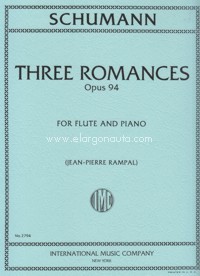 Three Romances Op. 94, for Flute and Piano