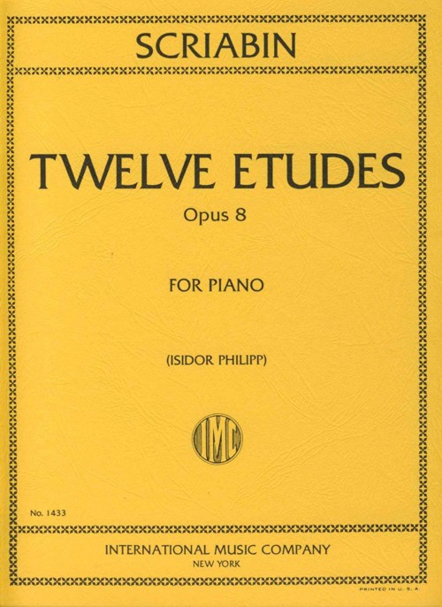 12 Etudes op. 8, for Piano. 9790220411359