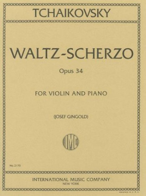 Waltz-Scherzo, op. 34, for Violin and Piano. 9790220417085