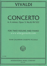 Concerto A minor RV522, for 2 violins and piano