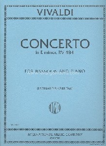 Concerto E Minor, for Bassoon and Piano. 9790220418518