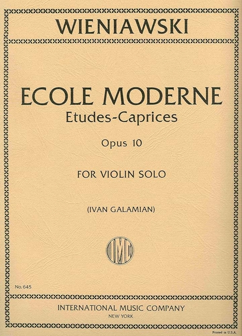 Ecole Moderne op. 10, 10 Etudes-Caprices, for violin. 9790220405525