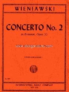Violin Concerto No. 2 D Minor op.22, for violin and piano. 9790220411298