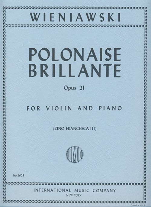 Polonaise Brillante A major op. 21, for violin and piano. 9790220420368