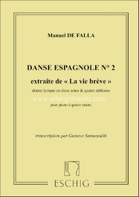 Danse espagnole nº 2, de La vie brève (La vida breve), pour piano 4 hands