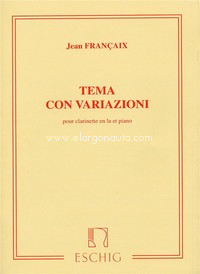 Tema con Variazioni. Clarinet (A) and Piano. 9790045034993