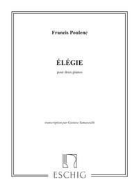 Elegie Pour Deux Pianos: Pour Deux Pianos, 2 Pianos