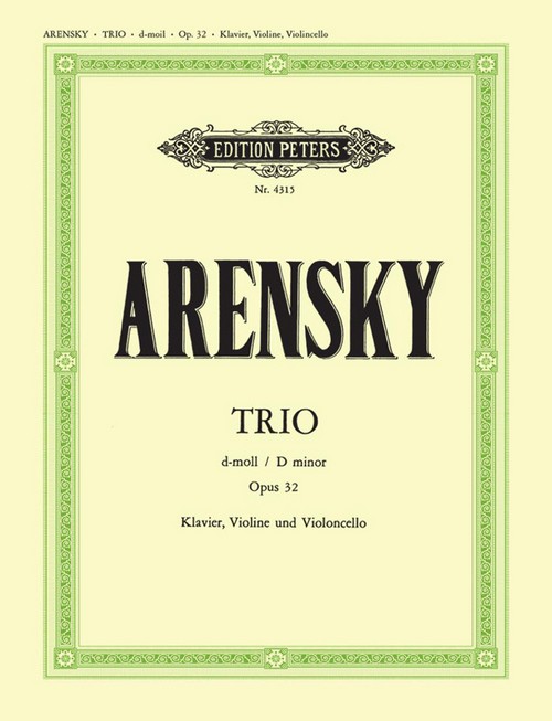 Trio in D minor, op. 32, for Piano, Violin and Violoncello. 9790014022983