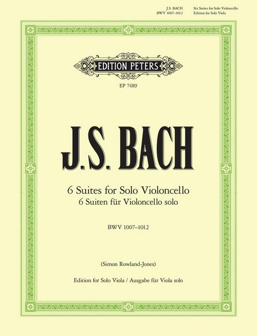 Six Cello Suites BWV 1007-1012, for viola solo