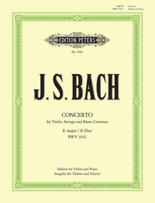 Concert No. 2, in E Major, BWV 1042 , Viola and Piano. 9790577081670 Concert No. 2, in E Major, BWV 1042 , Viola and Piano. 9790577081670