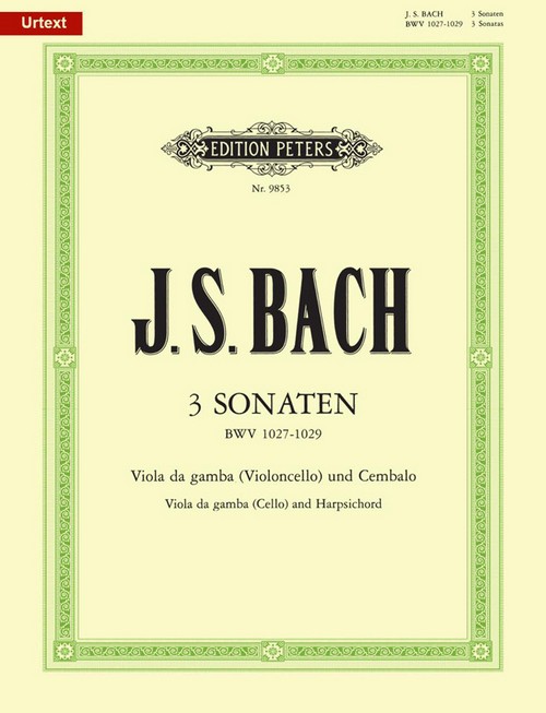 3 Sonaten BWV 1027 1028 1029, Violin and Piano. 9790014078928