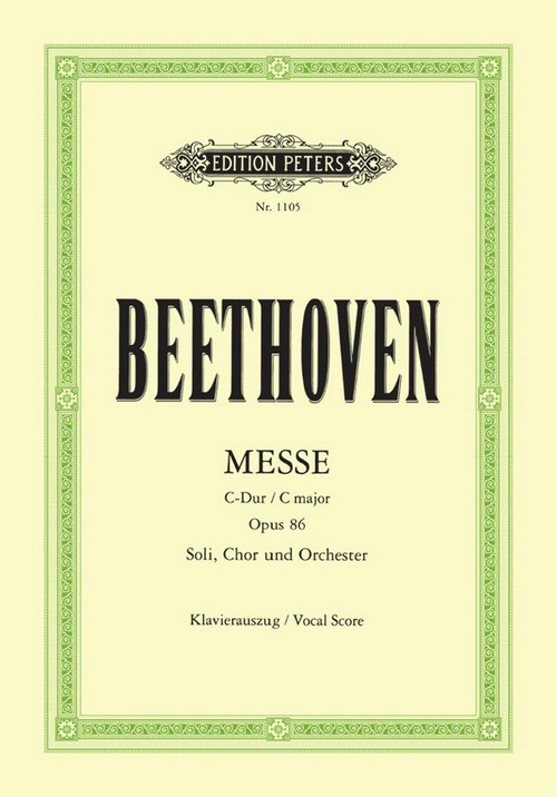 Mass In C Op.86, SATB and Orchestra. 9790014006594