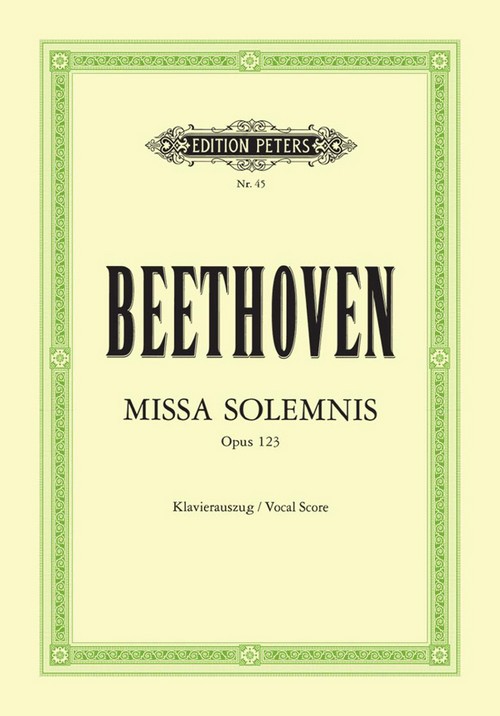 Mass In D 'Missa Solemnis' Op.123, SATB and Orchestra