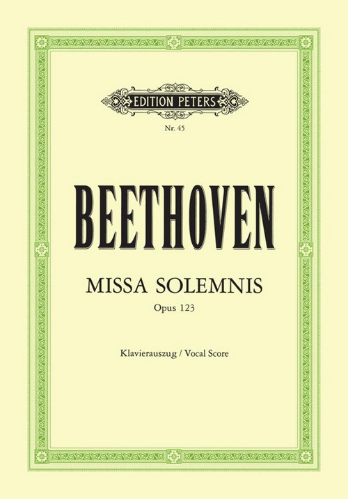 Mass In D 'Missa Solemnis' Op.123, SATB and Orchestra. 9790014001506