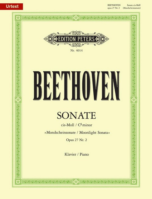 Sonata No. 14 Op. 27 In C Sharp Minor "Moonlight", Piano. 9790014107789