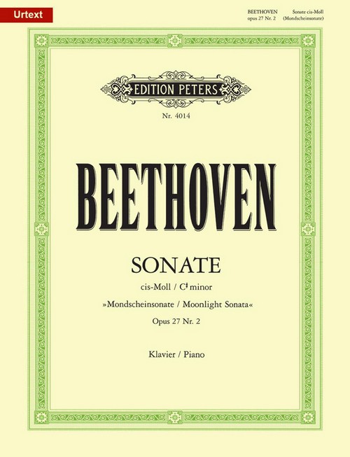 Sonata No. 14 Op. 27 In C Sharp Minor "Moonlight", Piano. 9790014107789 Sonata No. 14 Op. 27 In C Sharp Minor "Moonlight", Piano. 9790014107789